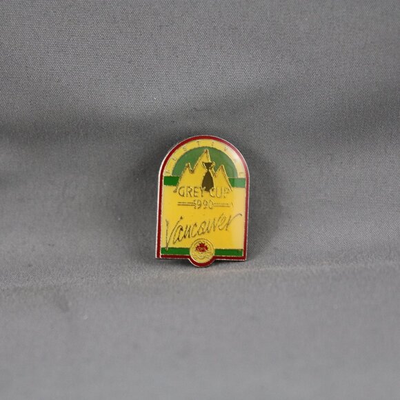 Vintage CFL PIn - Grey Cup 1990 Event Logo - Inlaid Pin - Picture 3 of 3